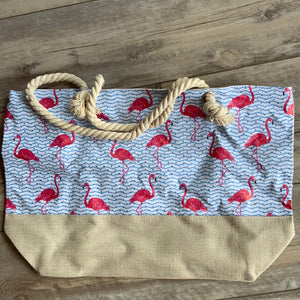 Flamingo beach bags